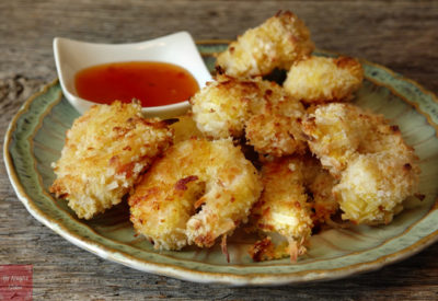 coconut shrimp, tropical, dipping sauce, appetizer, seafood